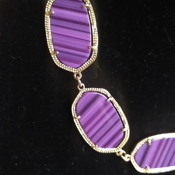 😻 3 For $15 Purple Striped Lucite Necklace - Picture 2 of 4
